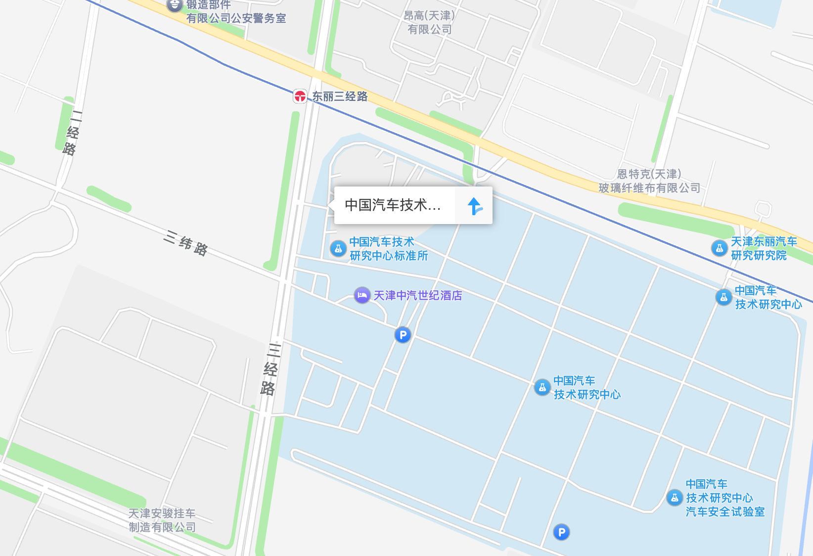 中国汽车技术研究中心标准所位置地图